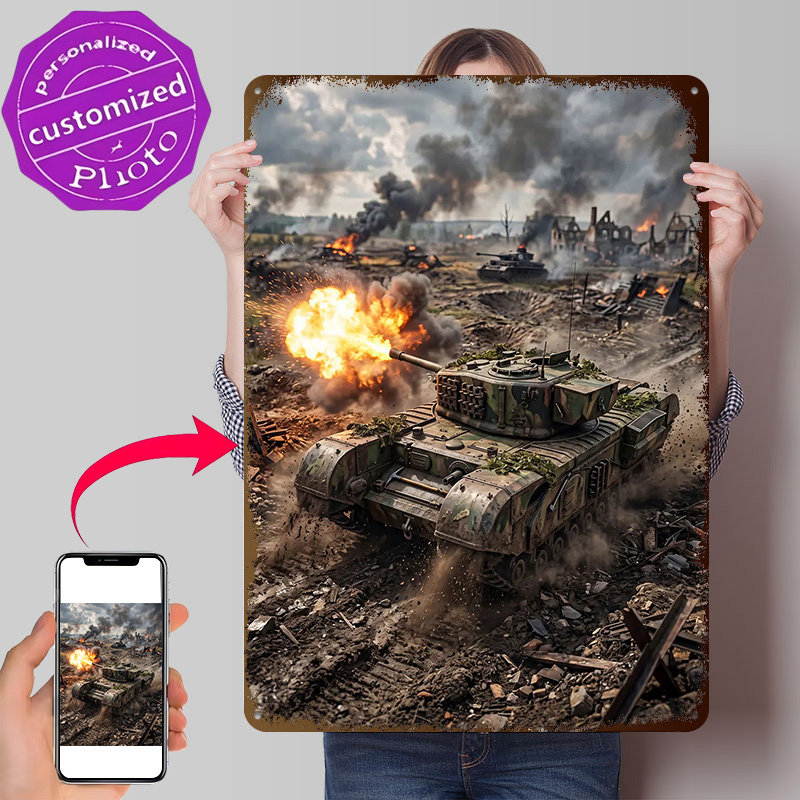 Retro Gaming Zone - Tank Firing in War Zone Poster