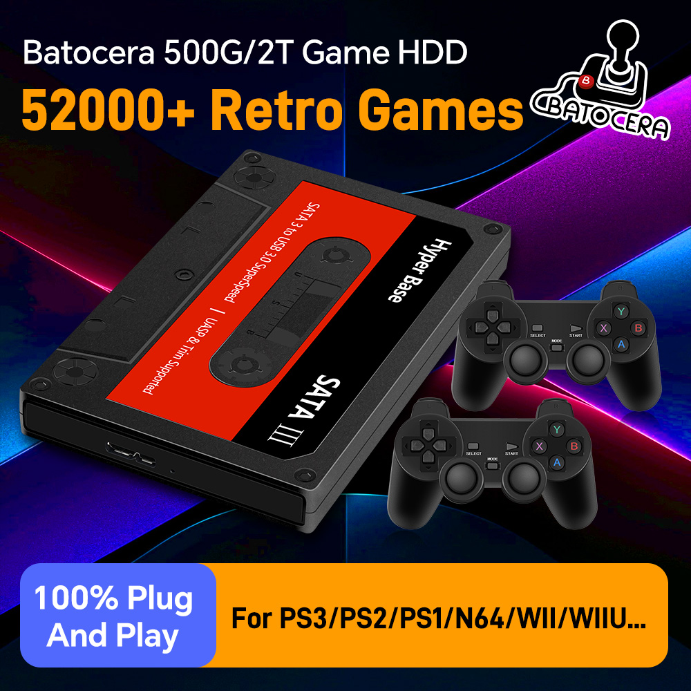Retro Gaming Hard Drive - Batocera 500G Retro Game Hard Drive