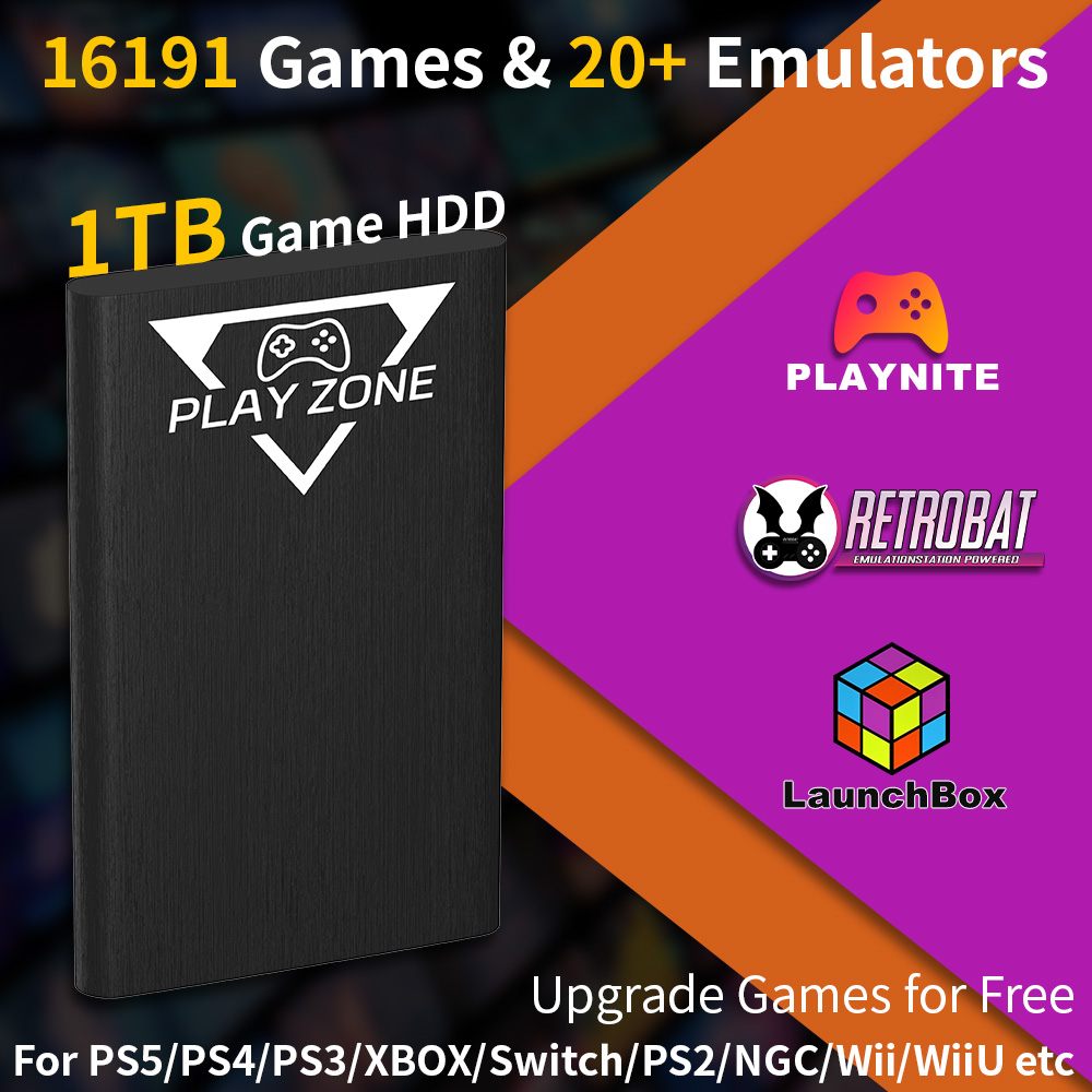 Retro Gaming Zone - Play Zone 1TB Portable Gaming HDD