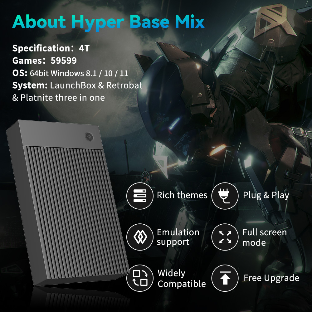 Hyper Base Mix 4TB Game Consol - огляд і ціна Retro Gaming Devices