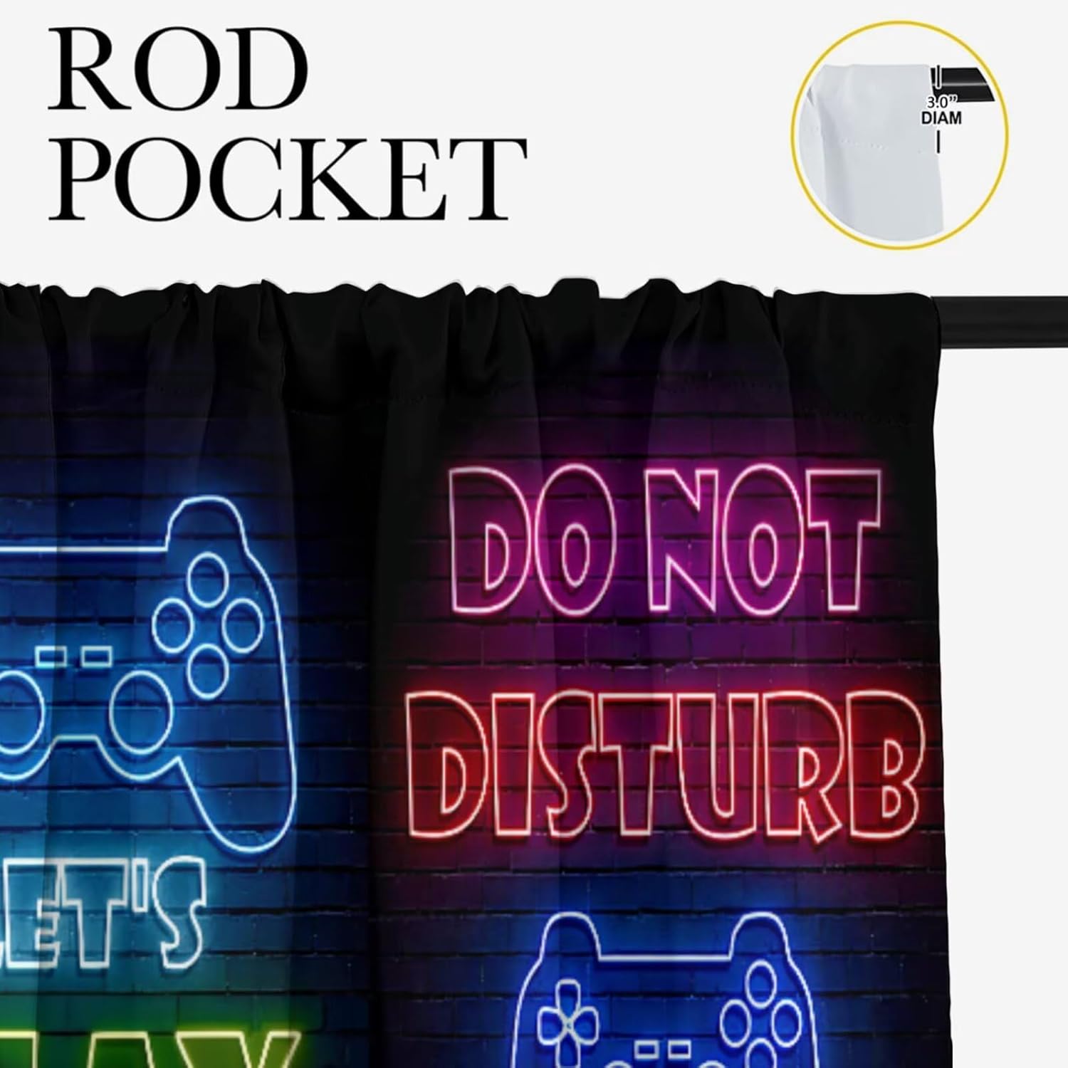 Gaming Gamer Curtain Curtains  - огляд і ціна Retro Gaming Zone