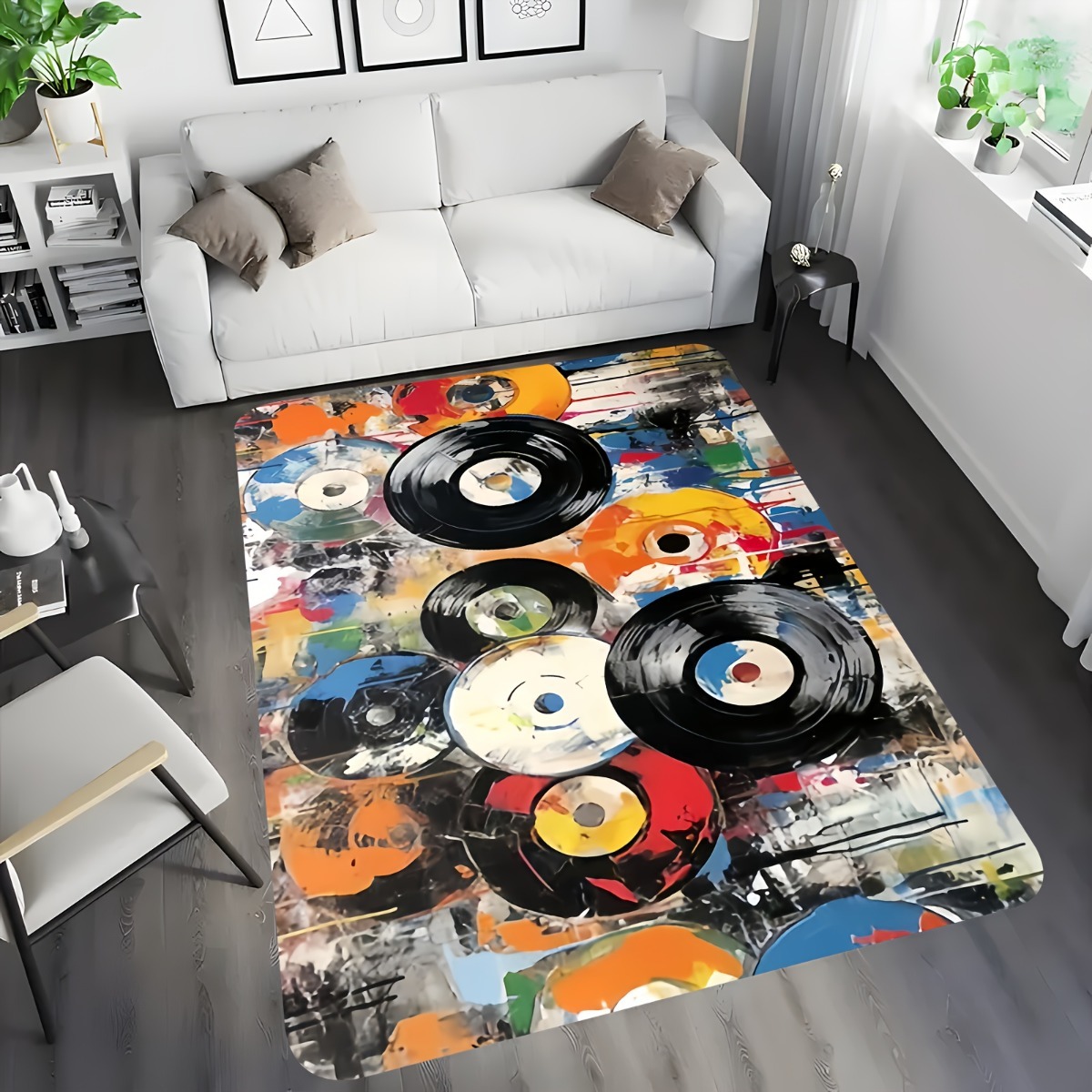Retro Vinyl Record Area Rug Po - огляд і ціна Retro Gaming Lounge