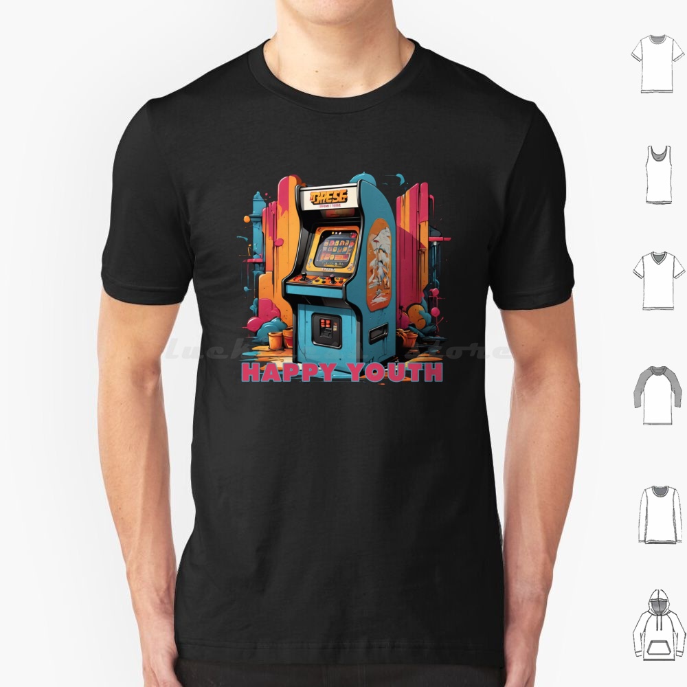Happy Youth-Arcade T Shirt Men - огляд і ціна Retro Gaming Games