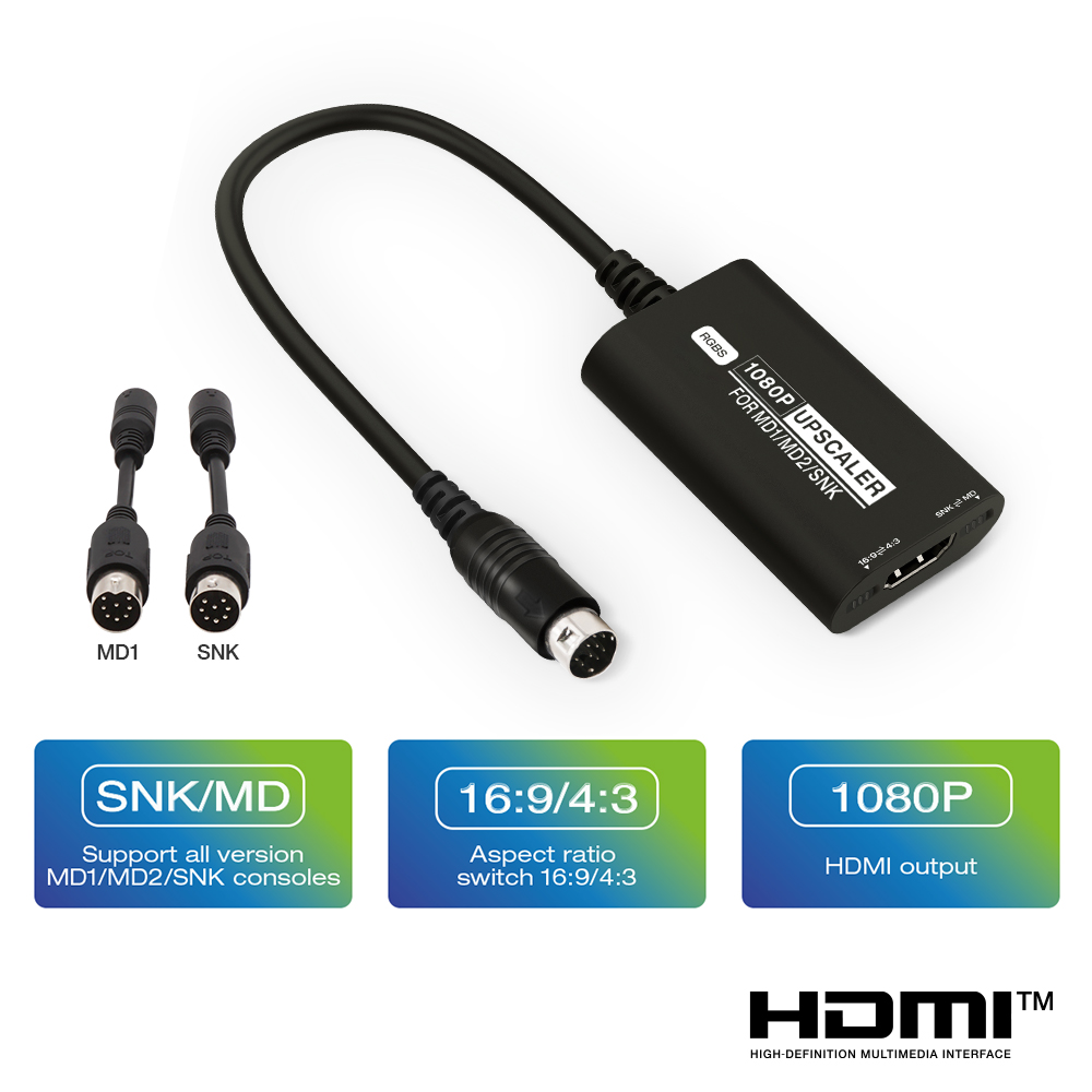 RGBS Upscaler For SEGA MD1 MD2 - огляд і ціна Retro Gaming Hard Drive