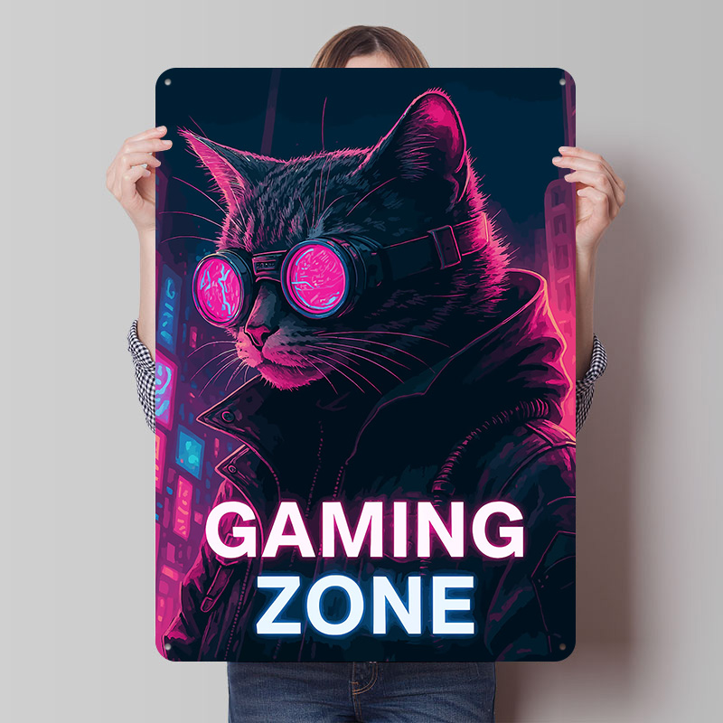 Cyberpunk Cat Gaming Zone Tin  - огляд і ціна Retro Gaming Zone