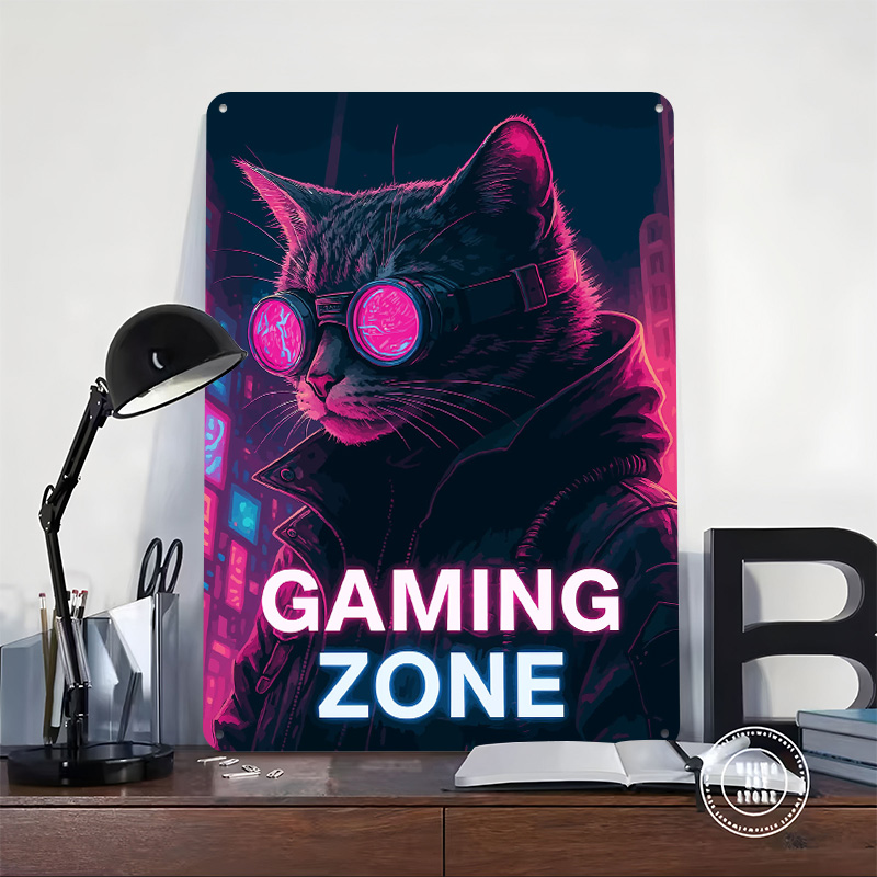 Cyberpunk Cat Gaming Zone Tin  - огляд і ціна Retro Gaming Zone