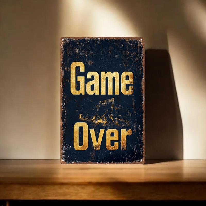 Vintage Game Over Metal Tin Si - огляд і ціна Retro Gaming Games