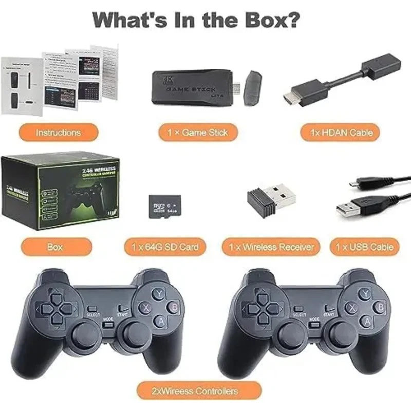 4K Wireless Retro Game Console - огляд і ціна Retro Gaming Stick