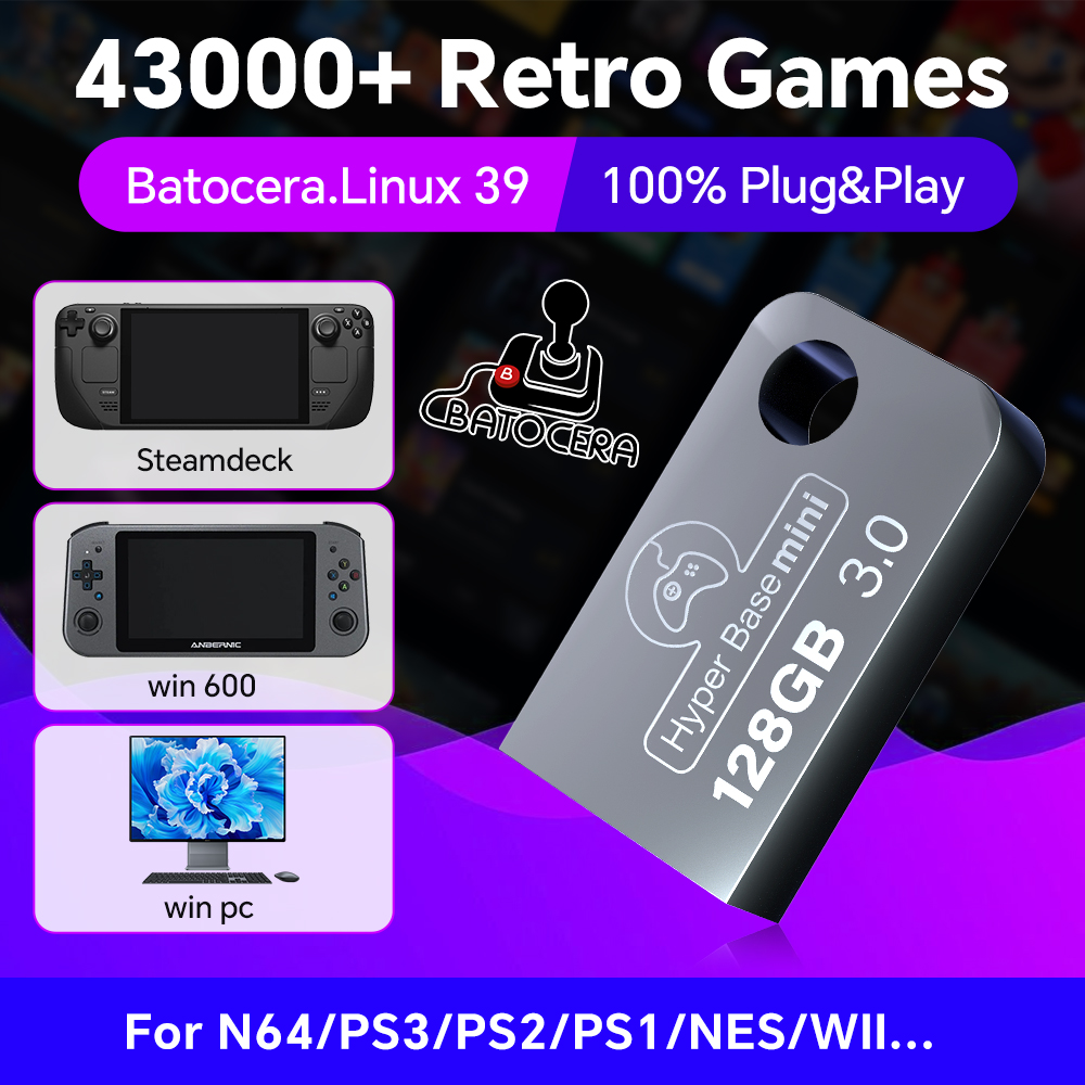 Batocera 128G USB Flash Drive  - огляд і ціна Retro Gaming Stick